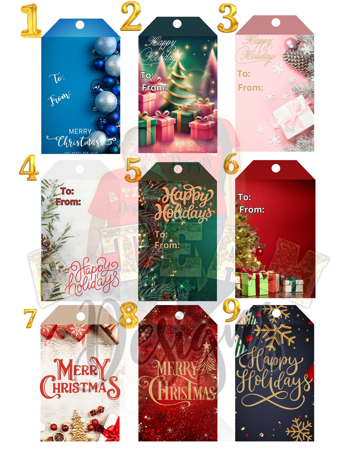 Holiday Gift Tags Digital