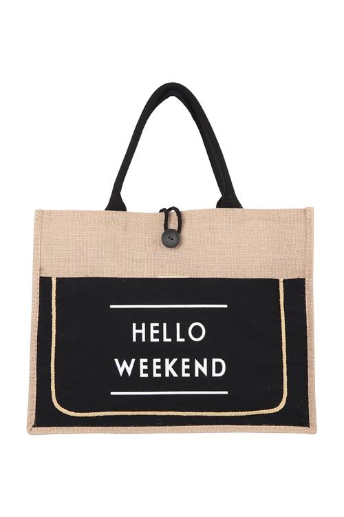 Hello Weekend Large Tote